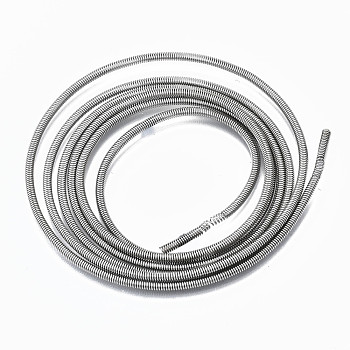 Steel Memory Wire, for Collar Necklace Making, Long-Lasting Plated, Necklace Wire, Platinum, 12 Gauge, 2mm