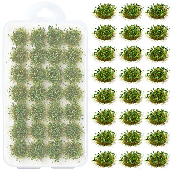Nylon Mini Grass Tufts, Artificial Grass Model, for DIY Sand Table Materials, Green, 11~19mm