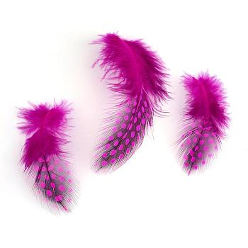 Chicken Feather Costume Accessories, Dyed, Magenta, 65~135x25~45mm