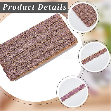 11M Polyester Curtain Lace Trimmer Ribbon(OCOR-WH0082-33C)-6