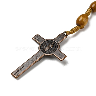 Alloy Religion Crucifix Cross Pendant Necklaces(NJEW-E096-01R-01)-3