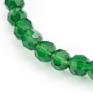Bracelets extensibles en perles de verre rondes à facettes(BJEW-JB05986)-4