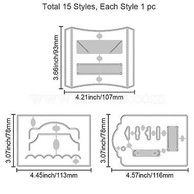 matrices de découpe en acier au carbone pour cartes d'affichage(DIY-WH0309-1959)-6