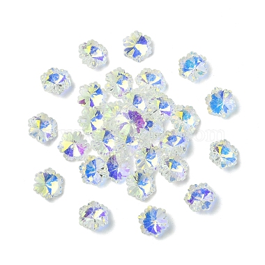 30個の電気メッキガラスチャーム(EGLA-YW0005-23A)-1