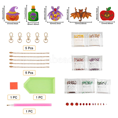 kits de porte-clés de peinture de diamant de bricolage sunnyclue(DIY-SC0019-78)-2