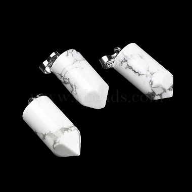 Natural Howlite Pointed Pendants(G-E596-02P-04)-4
