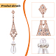2 Pairs 2 Colors Plastic Pearl Dangle Stud Earrings with Rhinestone(EJEW-AN0004-19)-3