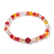 bracelets extensibles en perles rondes à facettes en verre(BJEW-JB10057-04)-1