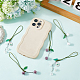 2 Sets Handmade Lampwork & Acrylic Flower Mobile Straps(HJEW-SC0002-08)-3