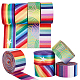 WADORN 4 Rolls 4 Styles 3M Double Face Printed Polyester Ribbons(SRIB-WR0001-05)-1