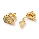 Rack Plating Real 18K Gold Plated Brass Crown Shape Clip-on Earrings(EJEW-B034-02G)-2