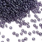 Transparent Colours Glass Seed Beads, Round, Dark Slate Blue, 2x1.5mm, Hole: 0.6mm, about 11250pcs/pound(SEED-H004-01C)