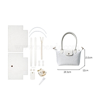 PU Leater Handmade DIY Bag Making Material Sets, Handbag, White, 20.5x15.5x12cm(PW-WG96450-01)