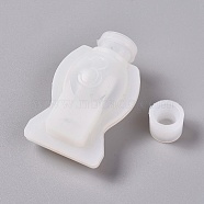 Perfume Bottle Silicone Molds, Resin Casting Molds, For UV Resin, Epoxy Resin Jewelry Making, White, 55x42x17mm(X-DIY-WH0148-90)