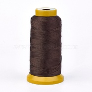 Polyester Thread, for Custom Woven Jewelry Making, Coffee, 0.5mm, about 480m/roll(NWIR-K023-0.5mm-09)