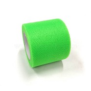 Deco Mesh Ribbons, Tulle Fabric, Tulle Roll Spool Fabric For Skirt Making, Lawn Green, 2 inch(5cm), about 25yards/roll(22.86m/roll)(OCOR-P010-C-C51)