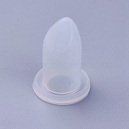 Silicone Molds, Resin Casting Molds, For UV Resin, Epoxy Resin Jewelry Making, Lipstick, Bird Beak-Shape, White, 30x22mm, Hole: 11.5mm(X-DIY-WH0143-59)