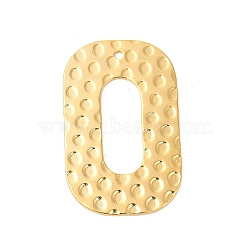 Ion Plating(IP) 304 Stainless Steel Pendants, Oval Charms, Real 18K Gold Plated, 33x20.5x0.7mm, Hole: 1.5mm(STAS-L268-016G)