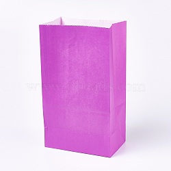 Kraft Paper Bagss, No Handle, Orchid, 13x8x23.5cm(X-CARB-WH0008-11)