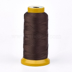 Polyester Thread, for Custom Woven Jewelry Making, Coffee, 0.5mm, about 480m/roll(NWIR-K023-0.5mm-09)