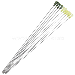 10Pcs 2 Style 304 Stainless Steel Blunt Tip Dispensing Needle with PP Luer Lock, Long Syringe Needle Applicator Needles for Liquid Measuring Epoxy Resin Craft, Mixed Color, 268~274x7.5x6.5mm, Hole: 4mm, Pin: 0.8~1.7mm(FIND-BC0003-65)