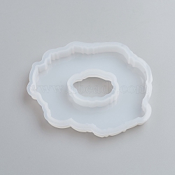 Silicone Cup Mat Molds, Resin Casting Molds, For UV Resin, Epoxy Resin Jewelry Making, Nuggets, White, 86x105x12mm, Inner Size: 70x96mm(DIY-G017-A15)