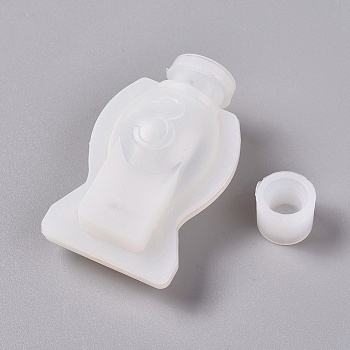 Perfume Bottle Silicone Molds, Resin Casting Molds, For UV Resin, Epoxy Resin Jewelry Making, White, 55x42x17mm