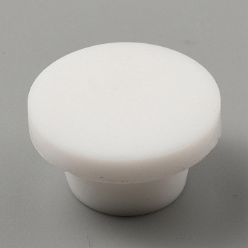 Silicone Hole Plugs, Snap in Hole Plugs, Post Pipe Insert End Caps, for Furniture Fencing, Round, White, 27x14mm, Hole: 8mm