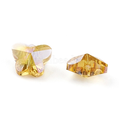 Perles en verre electroplate transparent (GLAA-P037-02A-AB03)-2