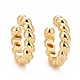 Rack Plating Brass Twist Rope Shape Cuff Earrings(EJEW-G288-08G)-1