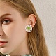 Boucles d'oreilles fleur perles de rocaille(EJEW-TA00198)-4