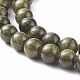 Natural Green Jade Dyed Round Beads Strands(JBS053-6MM-41)-3