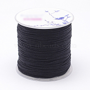 Nylon Threads, Black, 1mm, about 109.3yards/roll(100m/roll)(NWIR-N004-03O-1mm)