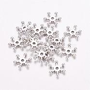 Tibetan Style Alloy Spacer Beads, Snowflake, for Christmas, Antique Silver, Lead Free & Cadmium Free,12x10.5x2mm, Hole: 1.5mm(LFH20044Y)
