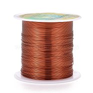 Round Copper Wire Copper Beading Wire for Jewelry Making, Long-Lasting Plated, Saddle Brown, 0.3mm, about 236.22 Feet(72m)/roll(YS-TAC0004-0.3mm-05)