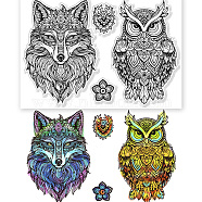 Custom PVC Plastic Clear Stamps, for DIY Scrapbooking, Photo Album Decorative, Cards Making, Owl, 160x110mm(DIY-WH0618-0181)