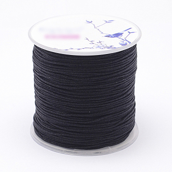 Nylon Threads, Black, 1mm, about 109.3yards/roll(100m/roll)