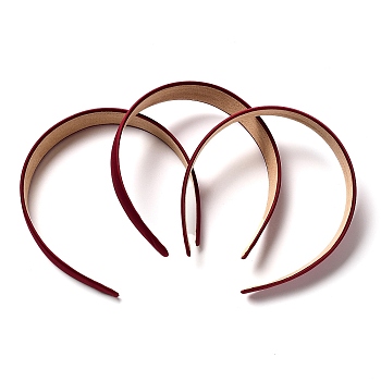 Wide Cloth Hair Bands, Solid Simple Hair Accessories for Women, Dark Red, 145x130x28mm