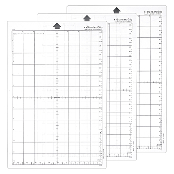 PVC Cutting Mat Pad, for Desktop Fine Manual Work Leather Craft Sewing DIY Punch Board, Clear, 33.4x22.3x0.05cm