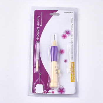 ABS Plastic Punch Needle, Colorful, 116x19x23mm