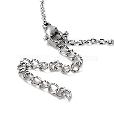201 collier pendentif soleil et oeil en acier inoxydable avec chaînes câblées(NJEW-Q317-02P)-4