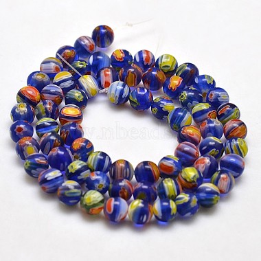 Round Millefiori Glass Beads Strands(LK-P001-30)-3