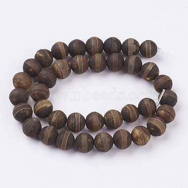 Natural Agate Beads Strands(G-G039-10mm-M)-2