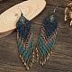 Bohemian Handmade Glass Seed Beads Rectangle Dangle Earrings(PO2470)-3
