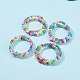 Bracelets pour enfants extensibles en acrylique transparent(BJEW-JB06316)-2
