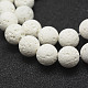 Brins de perles de pierre de lave naturelle non cirés(X-G-J367-01-8mm)-3
