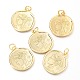 Brass Micro Pave Clear Cubic Zirconia Charms(X-ZIRC-O036-21G)-1