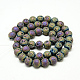 Electroplate Natural Lava Rock Beads Strands(X-G-T058-03E)-2