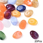 20Pcs Oval Imitation Gemstone Acrylic Beads, Mixed Color, 18x13x9.5mm, Hole: 2mm(OACR-YW0002-48)