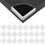 40Pcs Transparent Silicone Anti-Collision Protective Corner, Triangl, Clear, 30x30x8mm(AJEW-CN0005-85)